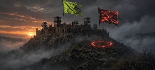 Base con una bandera legítima y una segunda bandera marcada en rojo para remover